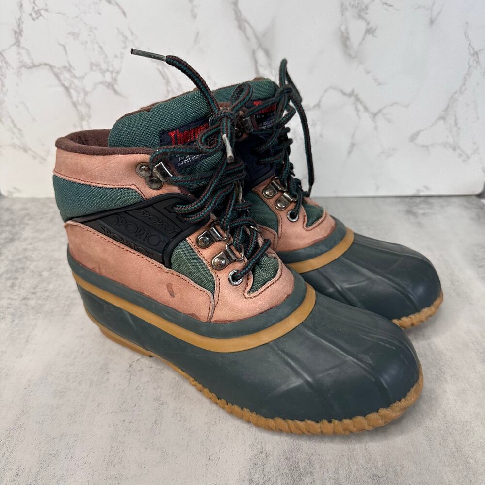 Sporto Thermolite Duck Boots WMNS US 7 Steel Shank Leather/Rubber Lace-Up Ankle